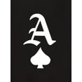 thumbnail image 5 of [95% Polyester Crew Neck T-Shirt] Men'S Casual Crew Neck T-Shirt with Ace of Spades Print, Polyester 95% Spandex 5% Knit Fabric, Regular Fit, Medium Stretch, for Teen & Adult - Spring/Summer/Fall, 5 of 9
