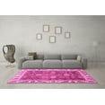 thumbnail image 3 of Ahgly Company Indoor Round Oriental Pink Traditional Area Rugs, 5' Round, 3 of 4