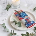 thumbnail image 3 of Cloth Napkins Set of 4 - 20x20 Inches, Independence Day Washable Reusable Table Napkins, Patriotic Gnomes USA Flag Firework Soft & Absortbent Dining Napkin for Party Wedding Hotel Restaurant, 3 of 8