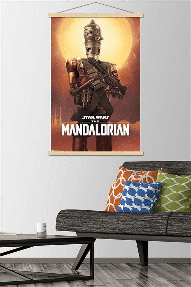 Star Wars: The Mandalorian - IG-11 Wall Poster with Wooden Magnetic Frame, 22.375" x 34"