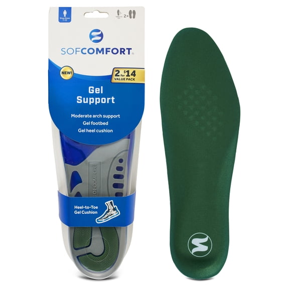 Sof Comfort Gel  Support Men's 2 Pack Male