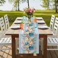 thumbnail image 4 of Table Runners 120 Inches Long Dress Scarves, Blue Beach Coastal Farmhouse Coffee/Dining/Kitchen Table Runner for Living Room, Nautical Shell Starfish Coral Summer 13x120 Inch, 4 of 9