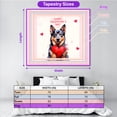 thumbnail image 5 of Happy Valentine's Day Australian Cattle Dog Brings Love Heart Tapestry Heeler Lover Gifts Wall Hanging Backdrop Home Decor - 02028, 5 of 5