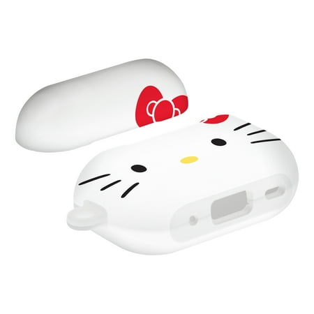 Sanrio AirPods Pro 2 Case Key Ring Keychain Holder Strap Hole Hard AirPods Pro 2nd Generation 2022 Cover - Face Hello Kitty White