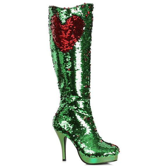 421-GILLIAN, 4" Mermaid Flip Sequin Boots