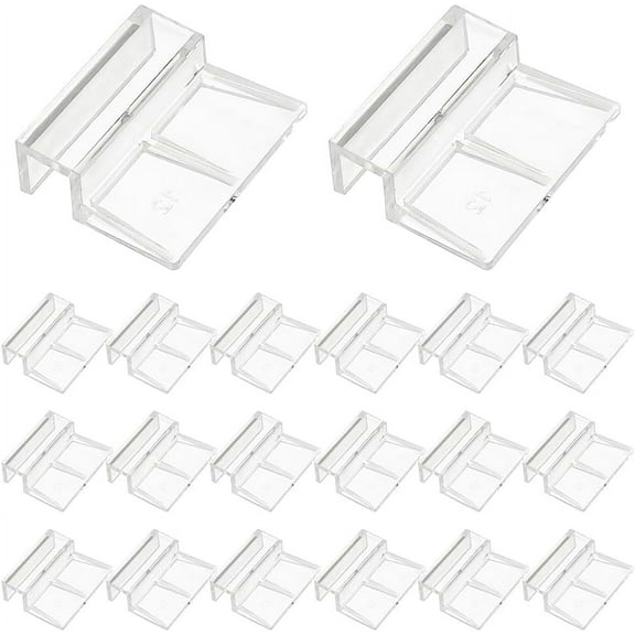 20 Pcs Aquarium Lid Clips 12mm Aquarium Acrylic Cover Clip Acrylic Rimless Glass Canopy Clips Holder Clear Acrylic Support Holder for Aquarium Fish Clip Support Holder DIY