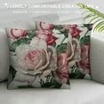 thumbnail image 3 of Nawypu  Watercolor Roses Throw Pillow Cover Elegant Floral Bud Petal Romantic Plant Curl Bloom Botanical Pillow Case Decorative Square Cushion for Home Couch Bed, 3 of 5