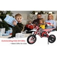 thumbnail image 4 of Dapmiu 49CC 2-Stroke Youth Dirt Bike&nbsp;- Front Inverted Fork & Rear Monoshock, Throttle Limiter & 15" Tires for Safety, Red, 4 of 8