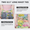 thumbnail image 6 of Pioneer Flower Floral Print Pattern Apron-Garden Aprons for Women with Pockets-Cotton Linen Waterproof Kitchen Cooking Gardening Aprons Adjustable for Kitchen,Cooking,BBQ and Salon 33x27 Inch, 6 of 7