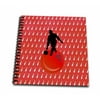 3dRose Man on Bowling Ball with Bowling Pin Background, Red - Mini Notepad, 4 by 4-inch