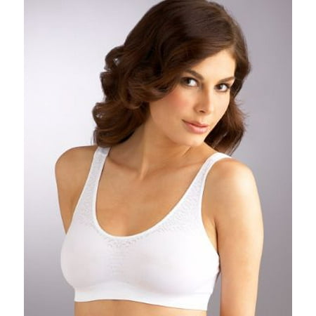 Soft Crop - Bali Microfiber Damask Crop Top Soft Cup Bra 2-Pack