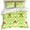 Green, variant on Tropical Palm Trees Bedding 3 Piece Duvet Cover Set Twin Size, Desert Camels Aloe Vera Polka Dot Yellow Microfiber Comforter Cover with Zipper Closure & Pillowcases, FadeResistant Quilt Cover