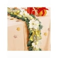 thumbnail image 4 of 5.9FT Pre-Lit Flocked Christmas Garland with Gold Bows - Indoor/Outdoor Home Holiday Decor, 4 of 7