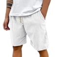 thumbnail image 4 of JTieacloth Men's Corduroy Casual Shorts Classic Stretch Short for Summer Beach Vacation(White), 4 of 7