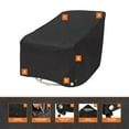 thumbnail image 2 of Modern Leisure Black Diamond Patio Swivel Lounge Chair Cover, Waterproof, 37.5"L X 39.25"W X 38.5"H, Black, 2 Pack, 2 of 12