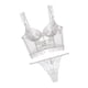 thumbnail image 1 of Conjunto de lencería de mujer con aros 2 piezas encaje Panty Set Francés Blanco Zulema Ropa interior de mujer, 1 of 8