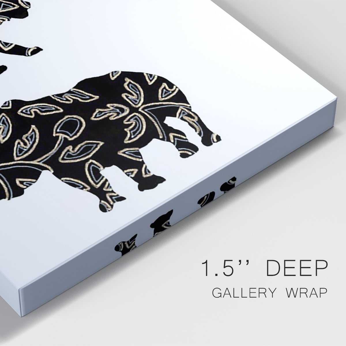 Ornamental Safari Animals II Premium Gallery Wrapped Canvas - Ready to Hang
