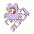 thumbnail image 6 of Halloween Family Pajamas Set Long Sleeve Crew Neck, Soft Matching Halloween Pajamas with Ghost Bike Pumpkin Print, Playful Family Halloween Pajama Set Sleepwear, 6 of 7