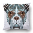 thumbnail image 1 of BOSDECO Boxer dog head zentangle stylized Pillowcase Throw Pillow Cover Case 18x18 inches, 1 of 2
