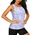 thumbnail image 2 of Lsque Rainbow Scales Printed Workout Tank Tops for Women, Athletic Sports Tank Tops, Compression Sleeveless Dry Fit Shirts,Sleeveless Yoga Shirt-Large, 2 of 9
