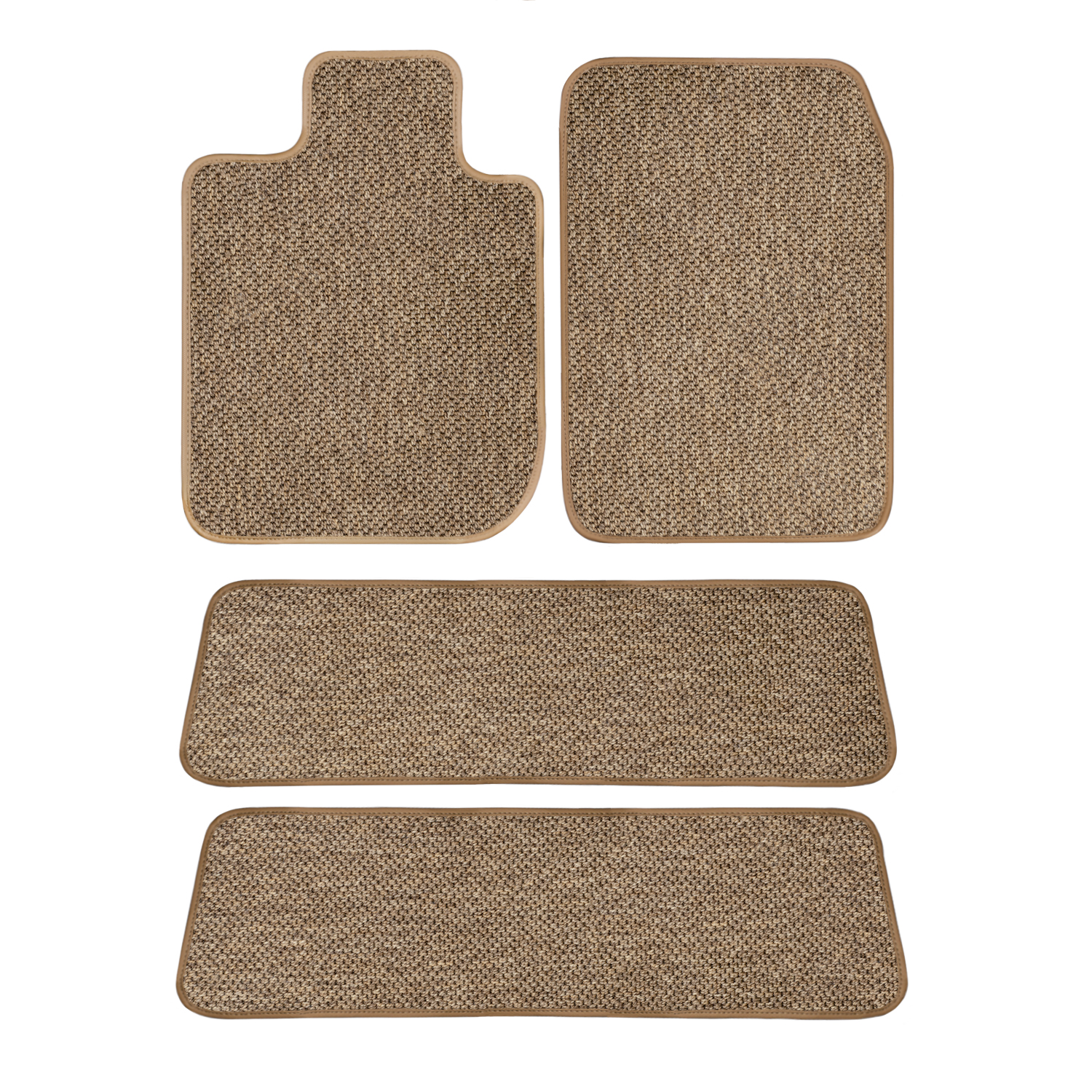 GGBAILEY Toyota Highlander Beige All-Weather Textile™ Car Mats, Custom Fit for 2014, 2015, 2016, 2017, 2018, 2019 - Driver, Passenger, 2nd & 3rd Row (4 Piece)