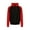 Jet Black/Fire Red, variant on AWDis Just Hoods Mens Baseball Zoodie