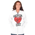 thumbnail image 4 of Urban Streetwear Heart Broken is Hurt Unisex Fleece Graphic Zip Up Hoodie Brisco Brands 3X, 4 of 5