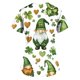 thumbnail image 5 of Xuyuer Women's St. Patrick's Print Fashionable Casual V Neck T Shirts Casual Rolled Short Sleeve Side Split Summer Tops Loose Fit Print Graphic Tees Top Outfit for Casual, 5 of 5