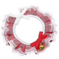 thumbnail image 2 of Pet Neck Decoration Cat Lace Scarf For Christmas And Parties M Red Breathable 1Set, 2 of 3