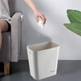 thumbnail image 4 of EGNMCR Trash Can, Garbage Can, Kitchen Trash Can Rectangular Open Top Waste Bin Suitable For Home Bathroom Kitchen Bedroom Office Waste Bin Modern Design Plastic Waste Bin rubbish bin, 4 of 7
