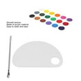 thumbnail image 3 of Paleta De Mezcla Cosmética, Paleta De Arte De Uñas De Textura Brillante Acrílico Transparente Portátil Forma Semicircular Multifuncional Para Pintura, 3 of 7
