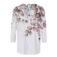 thumbnail image 5 of Oalirro Red Spring Long Sleeve Tops for Women 2024 Trendy Round Neck Long Sleeve Polyester Floral Womens Top, XL, 5 of 5