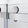 thumbnail image 3 of Seetaras Frameless Shower Sliding Bathtub Door, 56"-60" W, 62" H, Heavyduty Stainless Steel Hardwares, Tempered Glass Bypass Tub Doors with 3/8"(10mm) Thick Clear Tempered Glass,2 Rectangle Handles, 3 of 6