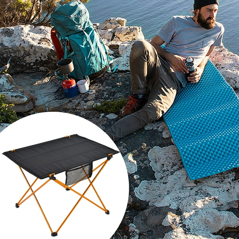 LWITHSZG Folding Camping Table, Ultralight Compact Aluminum Mesh Table with  Carrying Bag, Small Beach Table Foldable Portable for Sand, Outdoor, ...