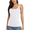 thumbnail image 1 of Women's Cotton Camisole With Shelf Bra Wider Adjustable Straps Basic Tank Tops High quality, 1 of 5