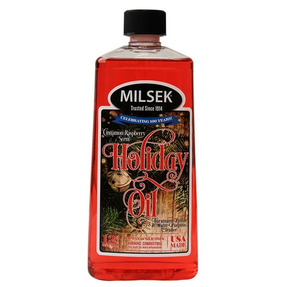 Milsek Liquid Furniture Polish, Cinnamon and Raspberry Scent, 12 Fluid Ounce