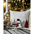 thumbnail image 4 of Christmas Decorative Throw Pillow Covers 16x16 Inch Set of 2 Snowman Pillow Cases for Couch, Gray Merry Christmas Tree Cushion Case for Living Room Bedroom Bed Car Chair, 4 of 8