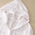 thumbnail image 4 of TIMIFIS Veste de Protection Blanche Sun pour Femmes Couleur Unie à Capuche avec Poches Randonnée Course Cyclisme Manteau Extérieur Manches Longues Léger Veste Cool à la Mode, 4 of 6