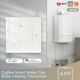 thumbnail image 3 of Mistaha Smart Home Temperature Controller Switch for Water/Gas Boiler and Floor Heating Systems - Tuya ZigBee Protocol, White, Requires ZigBee Gateway - Energy Saving, Temperature Adjustment, Easy, 3 of 6