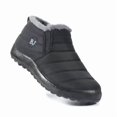 thumbnail image 4 of Men's Plus Size Winter Waterproof Snow Boots with Anti-Slip and Warm Fur Lining, 4 of 9