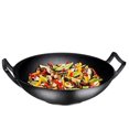 thumbnail image 1 of Bruntmor Pre-Seasoned Cast Iron Wok Black 14-Inch W Large Loop Handles | 1, 1 of 7