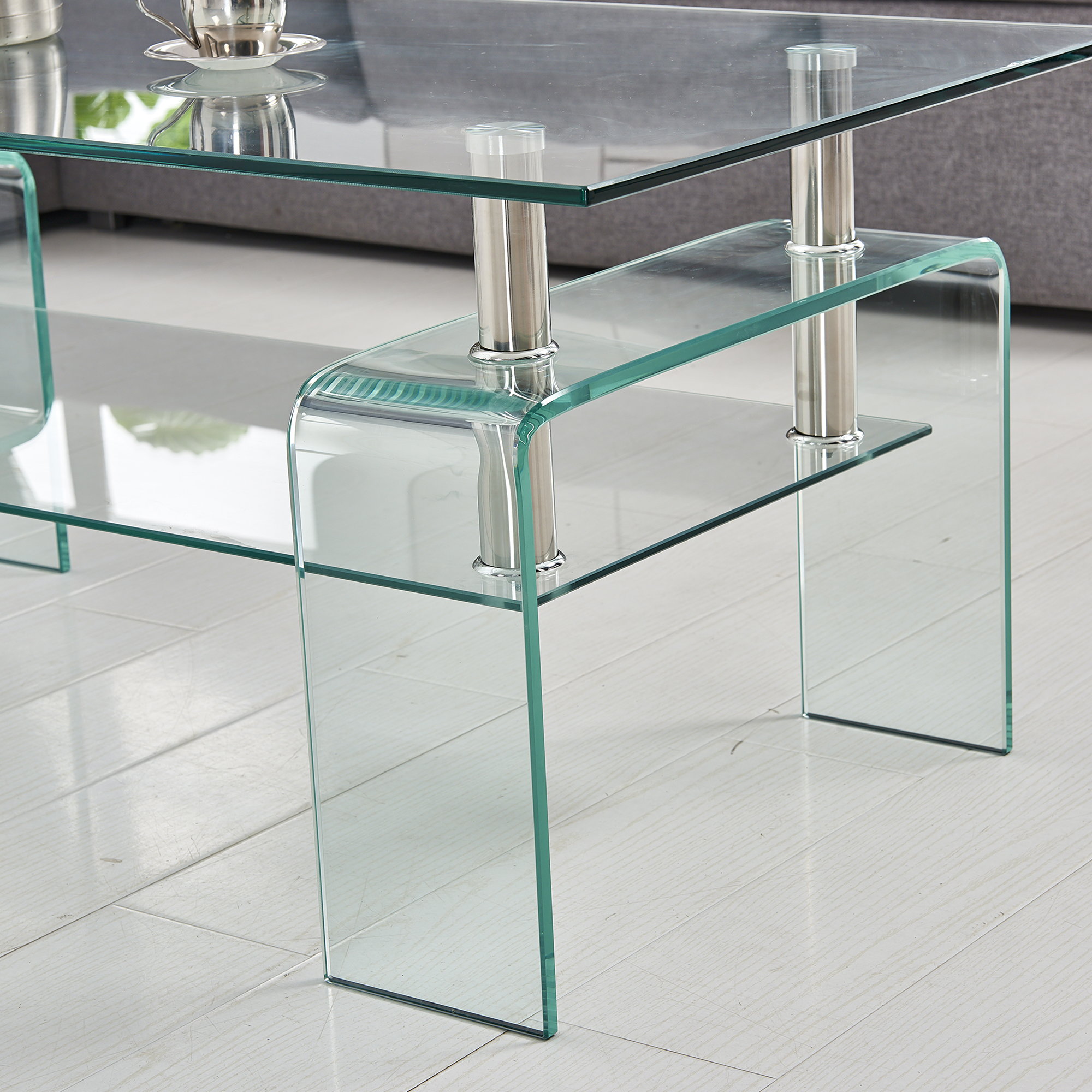 Yardi Yard Clear Living Room Center Table with Glass Top, Rectangle Coffee Table for Home Office Yardi Yard Clear Living Room Center Table with Glass Top, Rectangle Coffee Table for Home Office