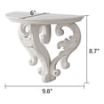 thumbnail image 2 of SOFE Vintage Wooden Wall Shelf - Distressed White Drop Shape Floating Shelves for Small Spaces, 10" Wide Decorative Shelf for Plants, Books, Entryway & Office, 2 of 6
