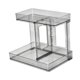 thumbnail image 4 of Organizador de escritorio de doble capa, soporte acrílico para mesa de estudio interior. Gris, 4 of 9