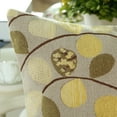 thumbnail image 5 of Throw Pillow Case CaliTime 18" X 18" Luxury Chenille Cute Leaves Cushion Cover Shell for Couch Sofa Home Decoration Ecru Gold, 5 of 7