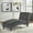 Dark Gray, variant on TMS Simmons Indoor Chaise Lounge Velvet Chair, Dusty Rose