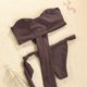 thumbnail image 4 of E8BF-Bikini con estampado de leopardo para mujer, traje de baño con cuello Halter, traje de baño con vestido Maxi, trajes de baño de 3 piezas, ropa de playa, 4 of 5