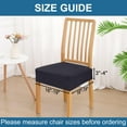 thumbnail image 2 of Smiry Waterproof Chair Seat Covers, Stretch Jacquard Chair Covers for Dining Chairs Set of 6, Removable Chair Seat Slipcovers Protector, Dark Grey, 2 of 8