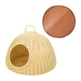thumbnail image 2 of Cat House Imitación Rattan Cat Bed Cave Pet Bed Cat Condo para Kitty Sleeping Puppy , Beige con 1 Mat, 2 of 8