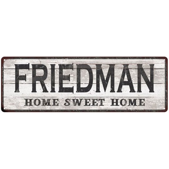 FRIEDMAN Home Sweet Home Country Look Gift 6x18 Metal Sig 206180045914